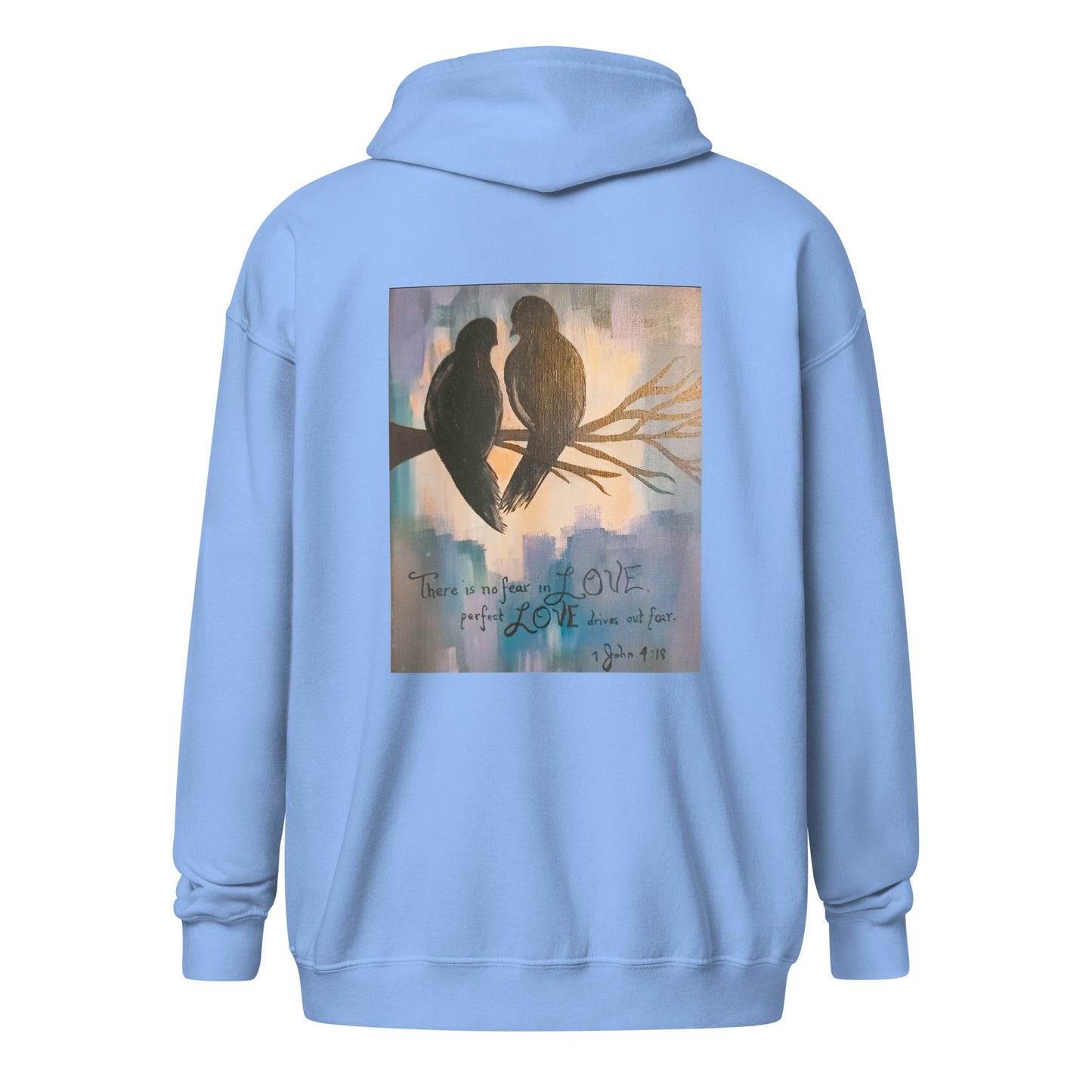 "No fear in LOVE" Unisex heavy blend zip hoodie