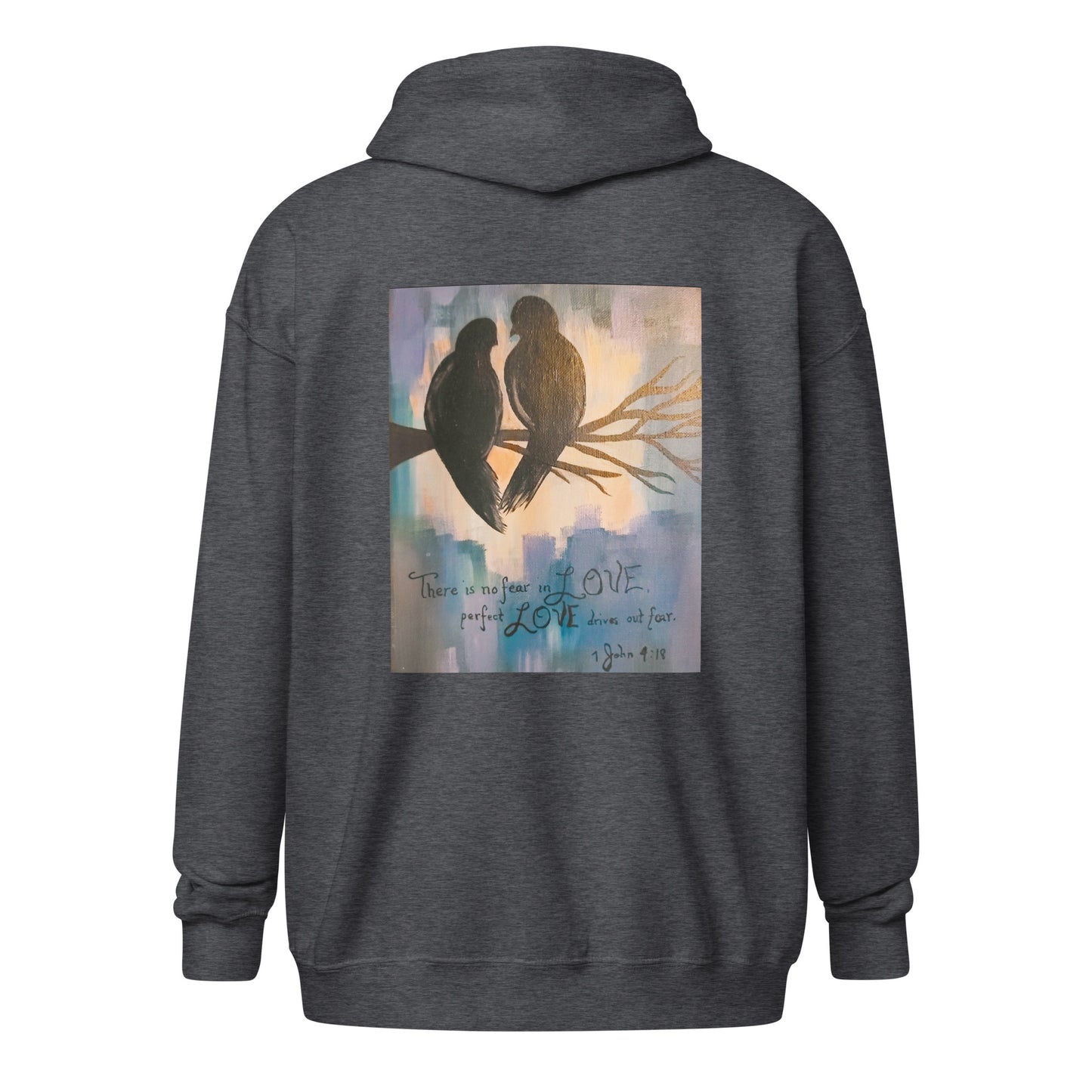 "No fear in LOVE" Unisex heavy blend zip hoodie